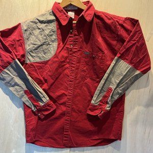 Vintage Columbia Men's Large? Red Shooting Shirt Long Sleeve Durable!